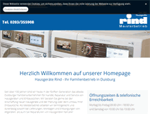 Tablet Screenshot of hausgeraete-rind.de